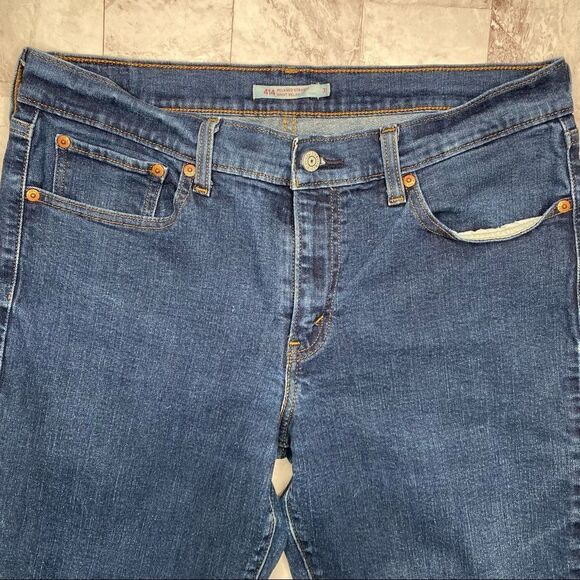 LEVI’S 414 Relaxed Straight Leg Dark Blue Denim Jeans - Size 31 - Picture 9 of 9